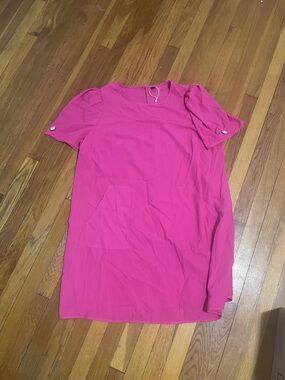 Emery Rose Pink Shirt Dress 3XL | Bright Casual Button Detail Dress